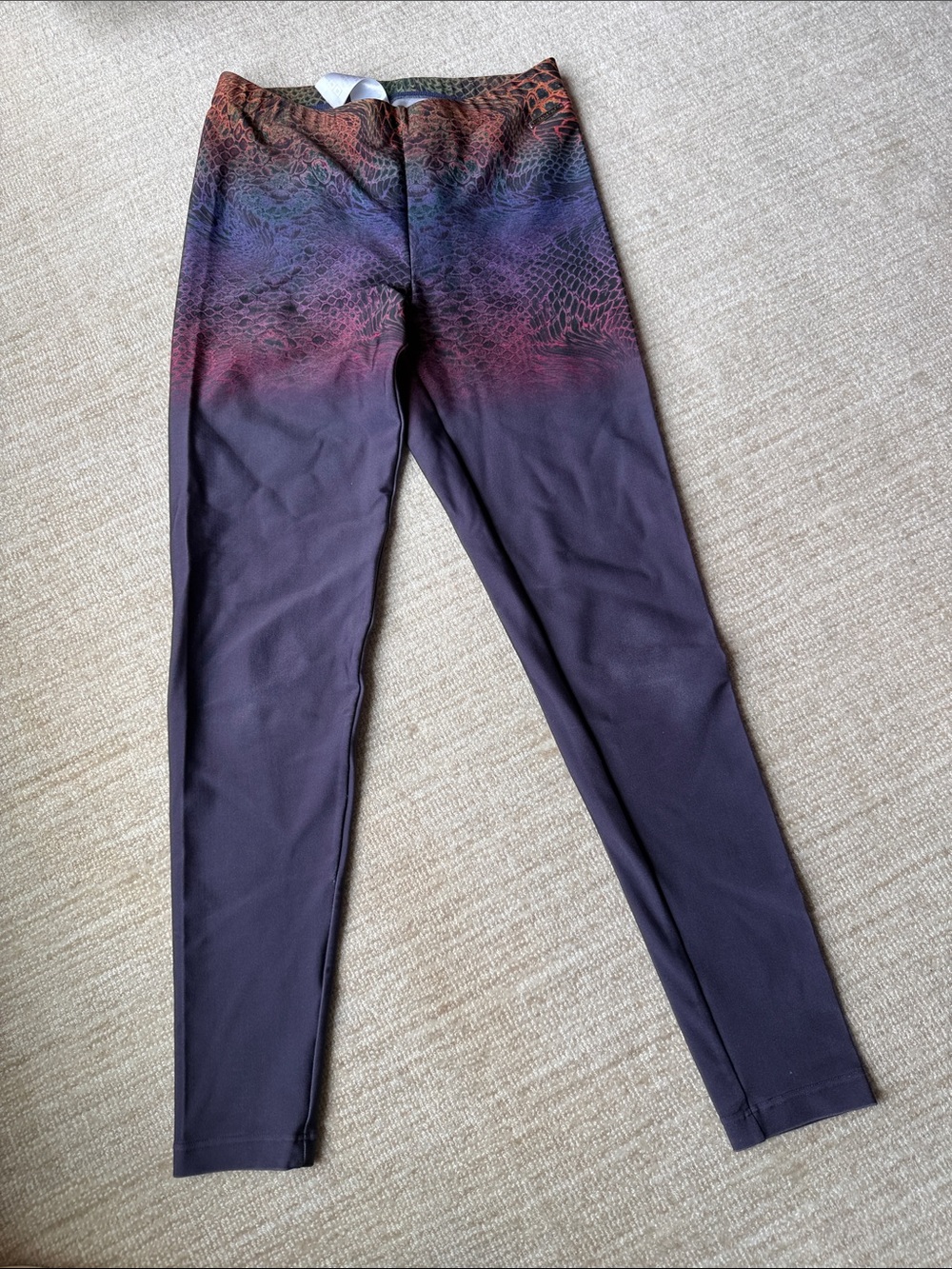 Multicolor Ombre Snake-Print Leggings size m